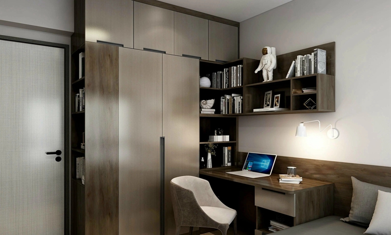 上海書房一體多功能書柜定制